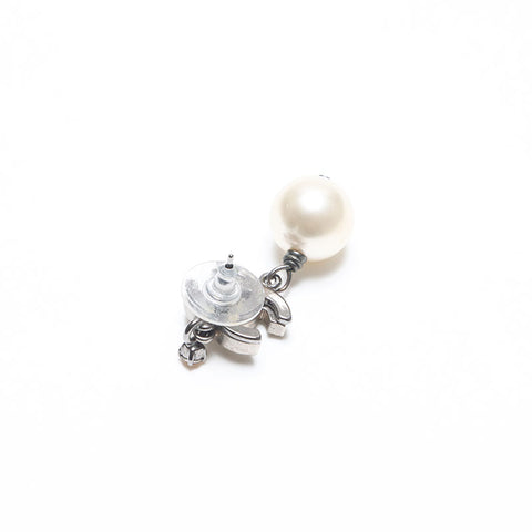 シャネル CHANEL 05P 2005 ココマーク パール ドロップ ピアス シルバー WS14249