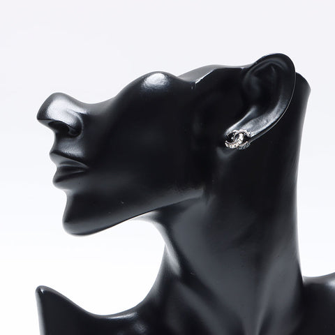 シャネル CHANEL 14P 2014 ミニ ココマーク ラインストーン ピアス シルバー WS14251