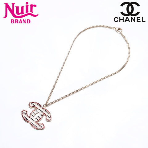 シャネル CHANEL 05P デカココマーク ボーダー ネックレス シルバー WS14252