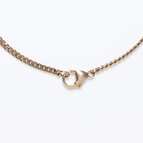 CHANEL 05P Big COCO Mark Border Necklace Silver WS14252