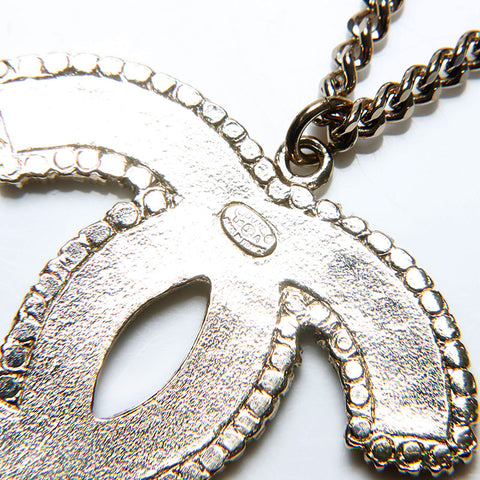 シャネル CHANEL 05P デカココマーク ボーダー ネックレス シルバー WS14252