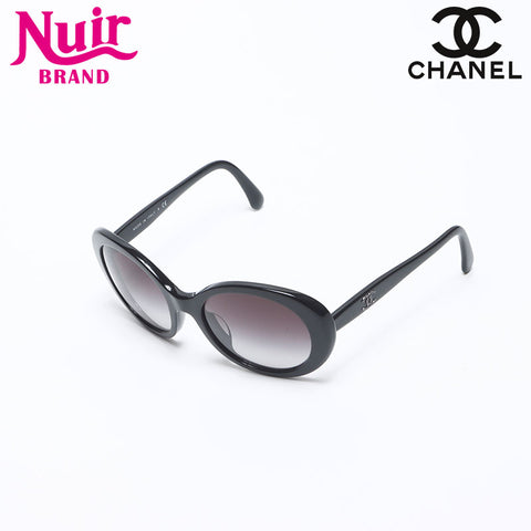CHANEL Mini COCO Mark Oval Frame sunglasses black WS14255