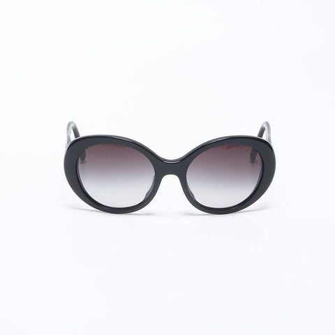 CHANEL Mini COCO Mark Oval Frame sunglasses black WS14255