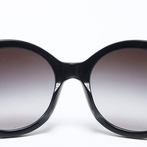 CHANEL Mini COCO Mark Oval Frame sunglasses black WS14255