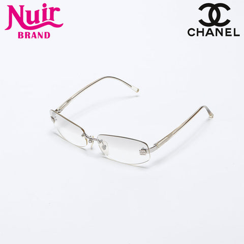 シャネル CHANEL リムレス ミニココマーク クリア サングラス シルバー WS14256
