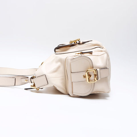Chloe Camera Shining Leather 2024-2025s 2way Umhängetasche weiß WS14259