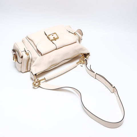 Chloe Camera Shining Leather 2024-2025s 2way Umhängetasche weiß WS14259