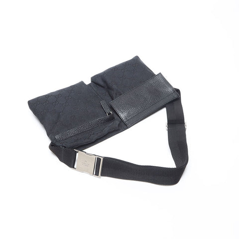 GUCCI GG canvas body bag Waist bag black WS14266