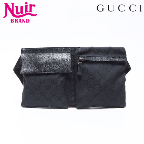GUCCI GG canvas body bag Waist bag black WS14266