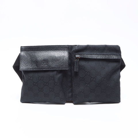 GUCCI GG canvas body bag Waist bag black WS14266