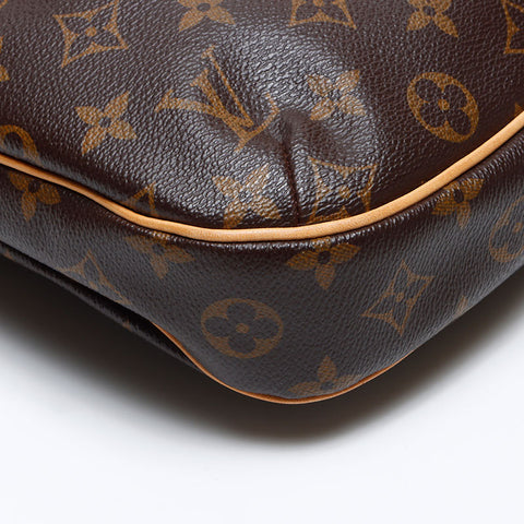 LOUIS VUITTON Odeon MM Monogram 2010 Shoulder Bag Brown WS14273