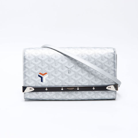 GOYARD Monte Carlo PM Y motif Shoulder Bag Silver WS14275
