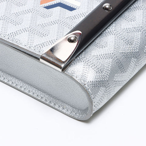 GOYARD Monte Carlo PM Y motif Shoulder Bag Silver WS14275