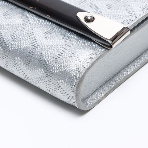 GOYARD Monte Carlo PM Y motif Shoulder Bag Silver WS14275