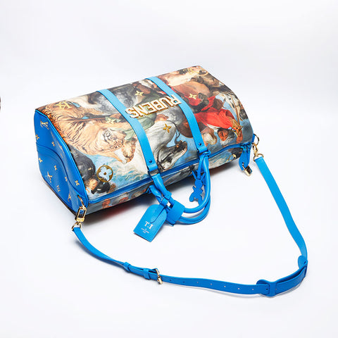 LOUIS VUITTON Masters Collection Keepall Bandouliere 50 Rubens Boston bag blue WS14278