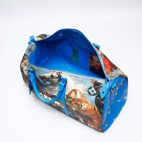 LOUIS VUITTON Masters Collection Keepall Bandouliere 50 Rubens Boston bag blue WS14278