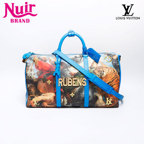 LOUIS VUITTON Masters Collection Keepall Bandouliere 50 Rubens Boston bag blue WS14278