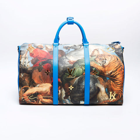 LOUIS VUITTON Masters Collection Keepall Bandouliere 50 Rubens Boston bag blue WS14278