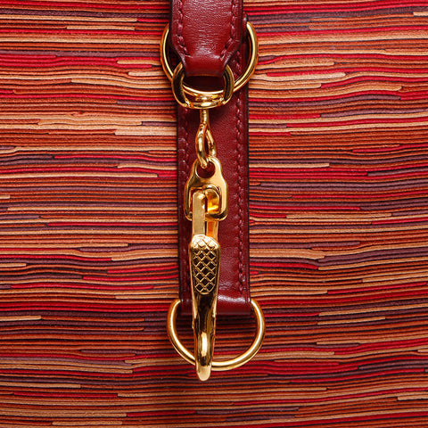 HERMES Trim 35 ◽️C engraved 2000 Vibrato box calf Rouge Ash Shoulder Bag Brown WS14280
