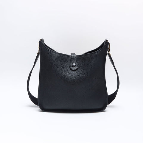 HERMES Evelyn 1 PM Taurillon Clemence Clemence ◽️L stamped 2008 Shoulder Bag black WS14282
