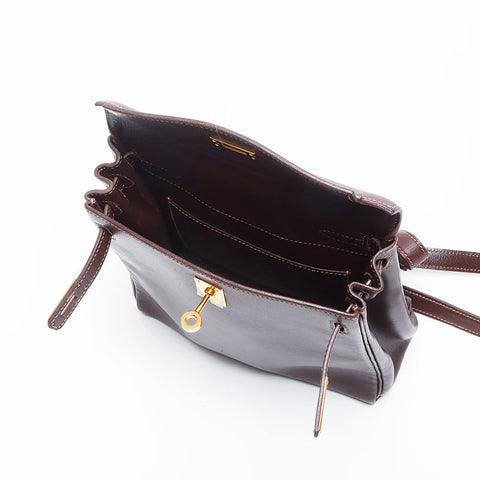 エルメス HERMES ケリーアド ◽️C刻印 1999年製 リュック・デイパック ブラウン WS14283