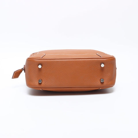 HERMES ◽️J stamp 2006 Taurillon Clemence Omnibus PM Handbag Brown WS14286