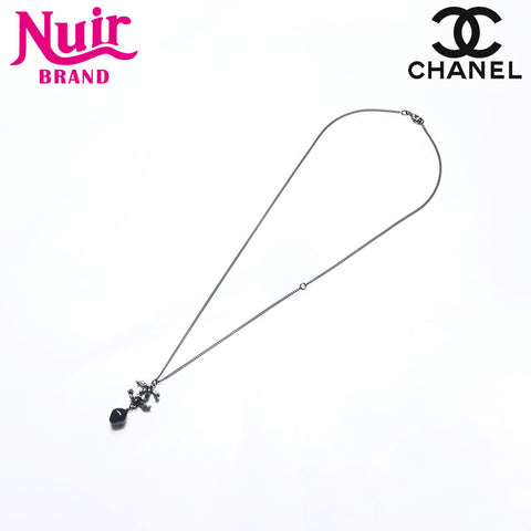 CHANEL B12A COCO Mark 2012 Necklace Silver WS14299