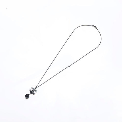 CHANEL B12A COCO Mark 2012 Necklace Silver WS14299