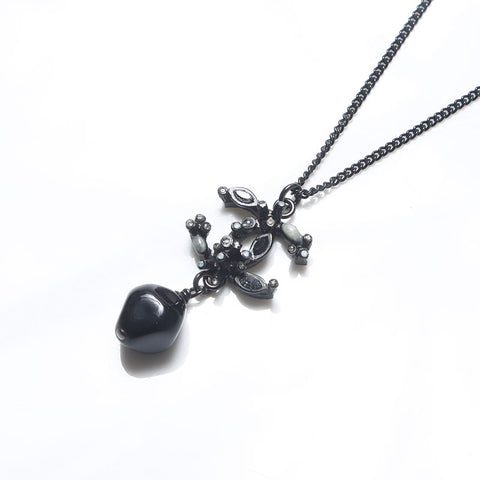 CHANEL B12A COCO Mark 2012 Necklace Silver WS14299