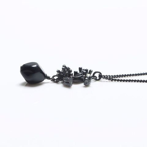 CHANEL B12A COCO Mark 2012 Necklace Silver WS14299