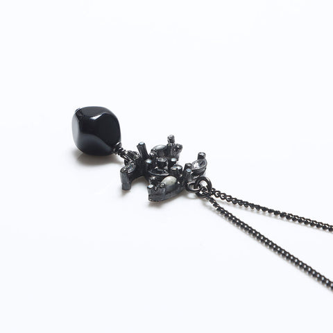 CHANEL B12A COCO Mark 2012 Necklace Silver WS14299