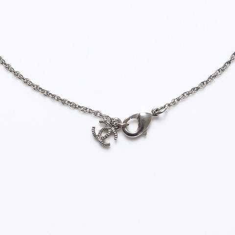 CHANEL A18S 2018 COCO Mark Necklace Silver WS14300