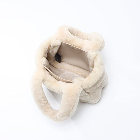 PRADA Sheepfur Mini Handbag beige WS14304