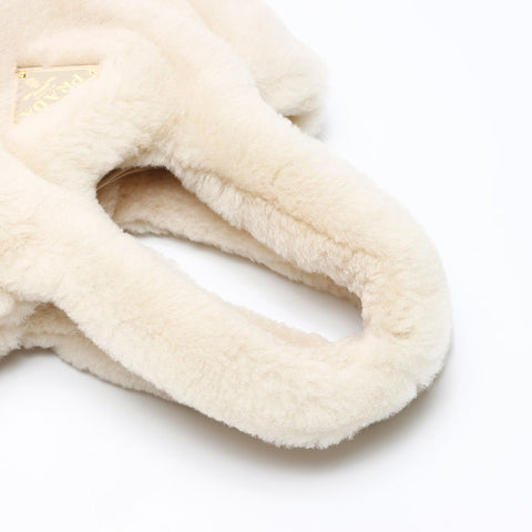 PRADA Sheepfur Mini Handbag beige WS14304