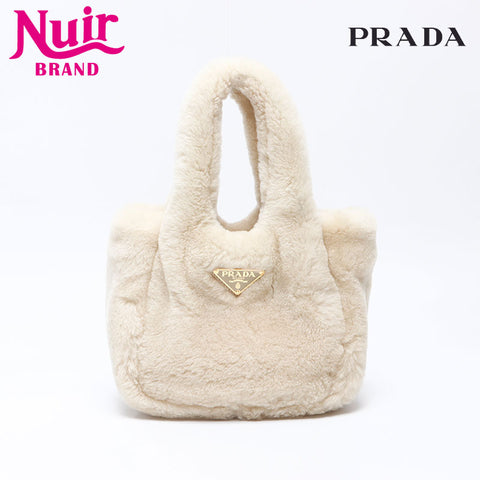 PRADA Sheepfur Mini Handbag beige WS14304