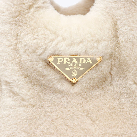 PRADA Sheepfur Mini Handbag beige WS14304