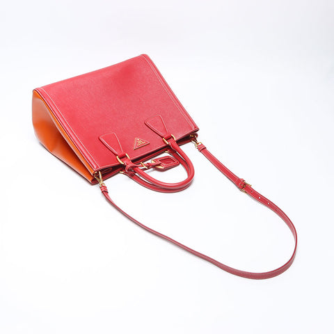 プラダ PRADA サフィアーノ 2way ハンドバッグ レッド WS14305