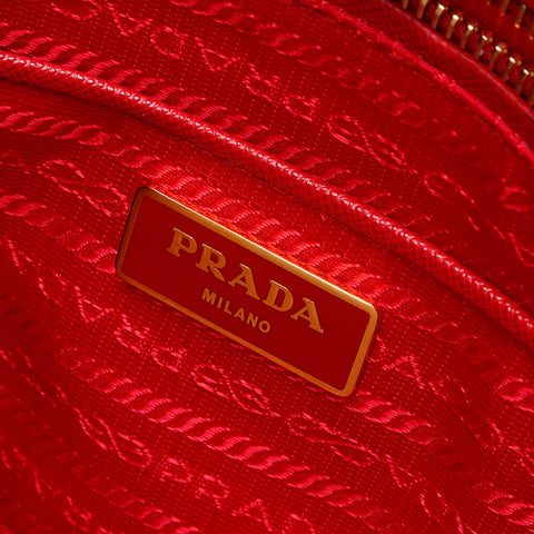 プラダ PRADA サフィアーノ 2way ハンドバッグ レッド WS14305