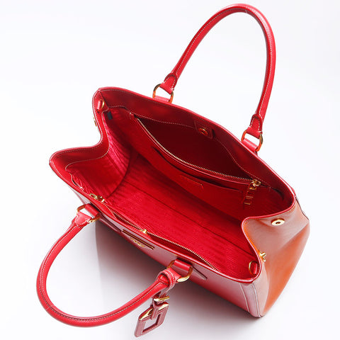 プラダ PRADA サフィアーノ 2way ハンドバッグ レッド WS14305