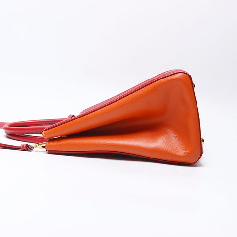 プラダ PRADA サフィアーノ 2way ハンドバッグ レッド WS14305