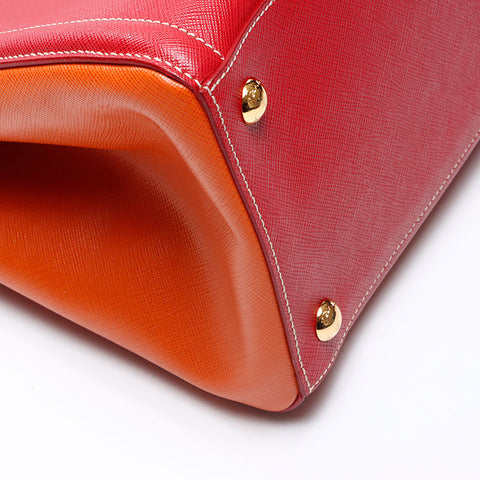 プラダ PRADA サフィアーノ 2way ハンドバッグ レッド WS14305