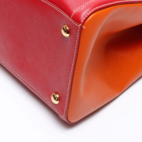 プラダ PRADA サフィアーノ 2way ハンドバッグ レッド WS14305