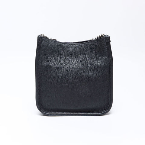 PRADA Vitello Dino Leather Logo Small Shoulder Bag black WS14308