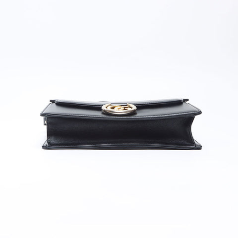 グッチ GUCCI ロゴ レザー ショルダーバッグ ブラック WS14309