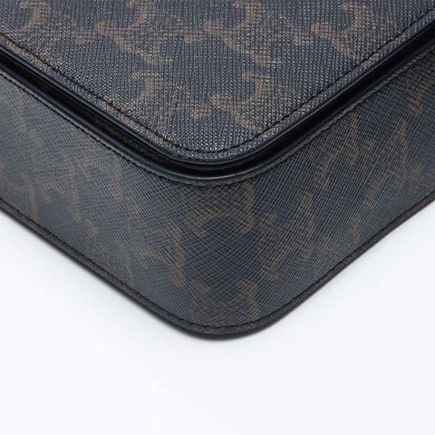 CELINE Flap Triomphe Shoulder Bag Brown WS14310