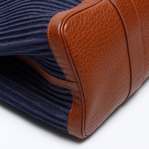エルメス HERMES ◽️L刻印 2015年 ガーデンパーティトートバッグ ハンドバッグ ネイビー WS14312