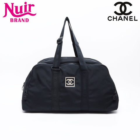 シャネル CHANEL 7番台 スポーツライン ボストンバッグ ボストンバッグ ブラック WS14313