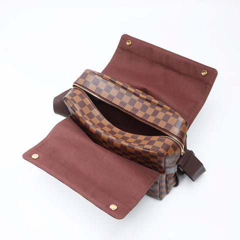 LOUIS VUITTON Naviglio Damier 2008 Shoulder Bag Brown WS14319