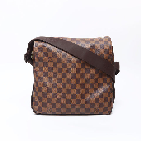 LOUIS VUITTON Naviglio Damier 2008 Shoulder Bag Brown WS14319