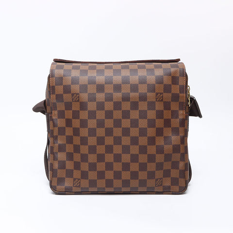 LOUIS VUITTON Naviglio Damier 2008 Shoulder Bag Brown WS14319